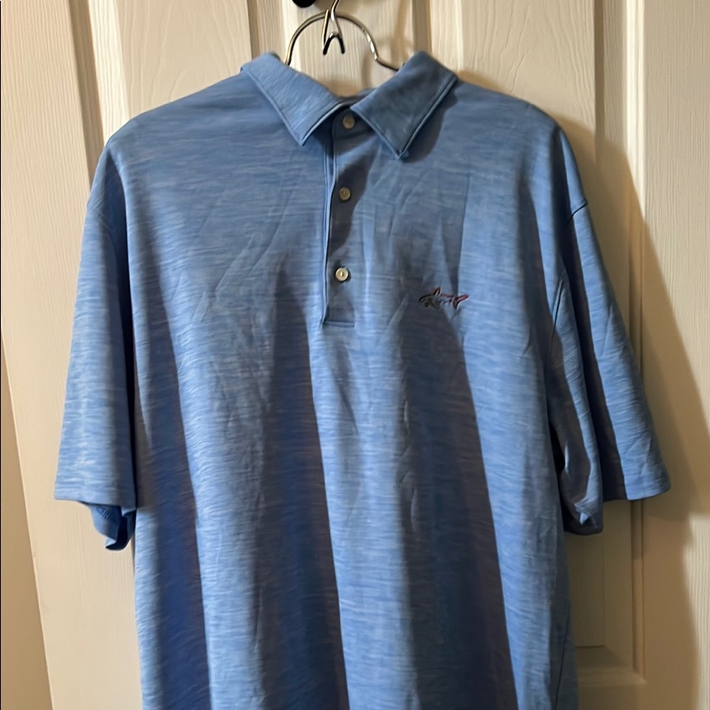 Greg Norman Collection Blue Polo Relaxed Fit